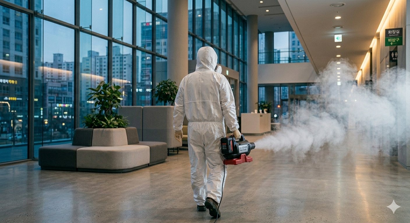 방역 서비스 현장 - 건물 소독